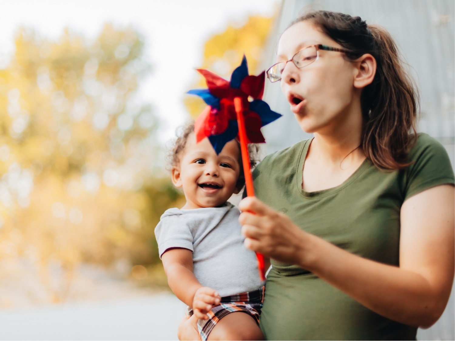 Molino de viento con soplo calmado