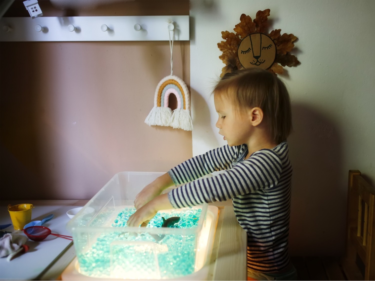 Ducha tibia de manos