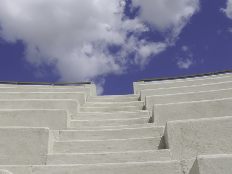 Paseo por escaleras con aire